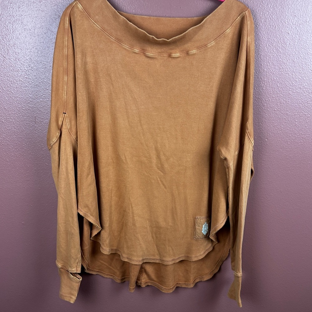 Free People Movement terracotta open back long sleeve thermal size XS
